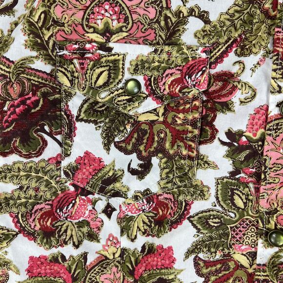 Ariat Pearl Snap Shirt Paisley Multicolor Womens Size M Cotton Western EUC - Picture 6 of 9